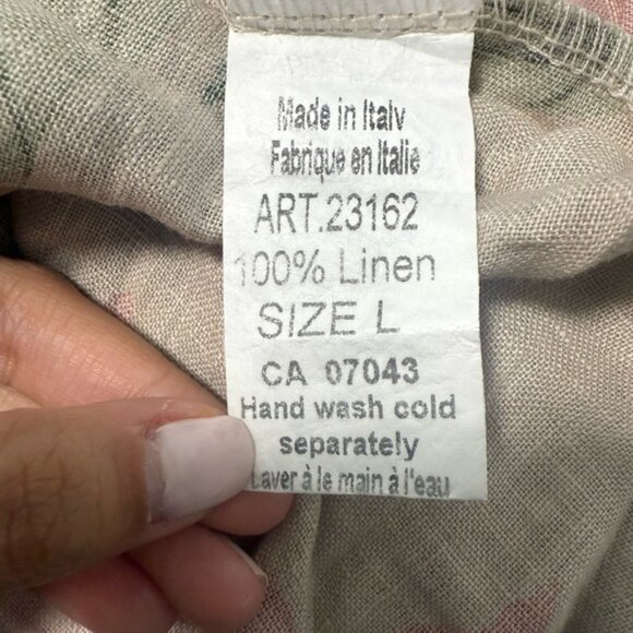 Kourt Made in Italy 100% Linen Ruffled Cold Shoulder Midi Dress size S - Picture 8 of 8